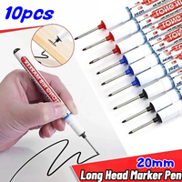 4Pcs/Set 20mm Deep Hole Long Nib Head Markers For Metal Perforating Pen Waterproof Bathroom Woodworking Decoration Multi-Purpose
