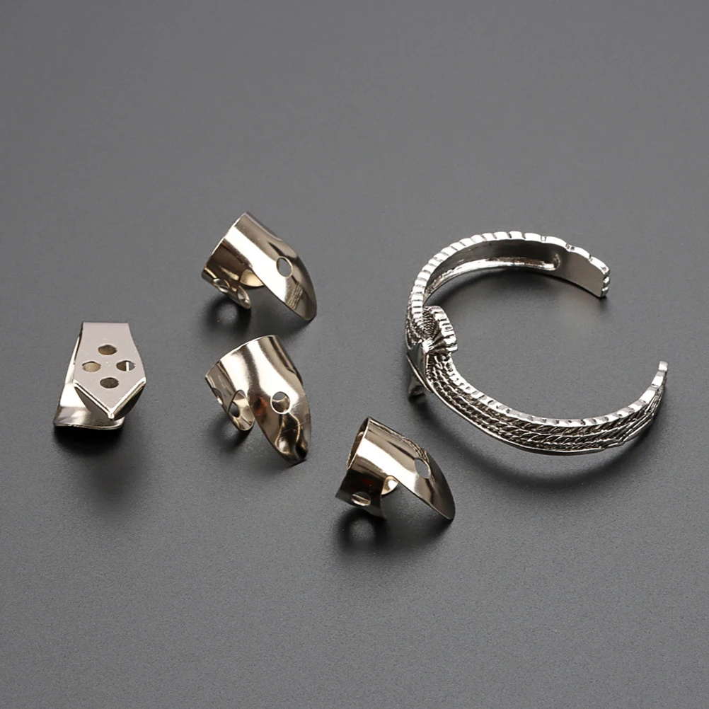 

Silver Bracelet Guitar Finger Guards Thumb Pick Covers for Fingertip Protectors