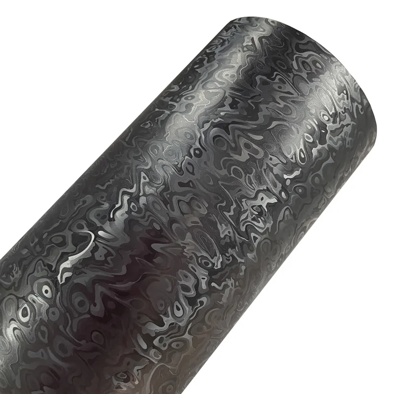 

Premium PET Grey Cosmic Ghost Forged Carbon Vinyl Wrap Film Roll Adhesive Motorbike Car Decal Wrapping
