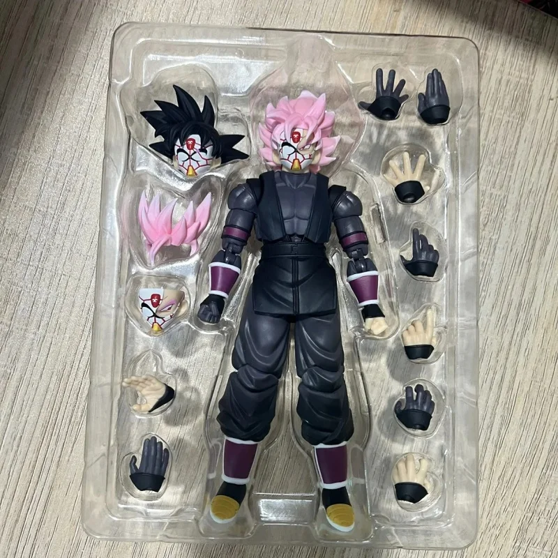 Demoniacal Fit Dragon Ball SHF Anime Figures Ultimate Atrocious Black Pink Goku Zamasu Action Figures Toy Model Collection Gift