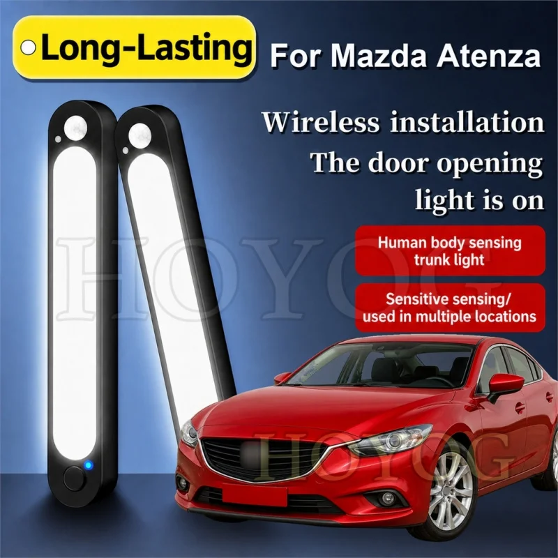 For Mazda Atenza 2002-2019 Car Boot Light LED Lamp Motion Sensor Stick On Easy Install Trunk Cargo Light Sedan Interior Cabin