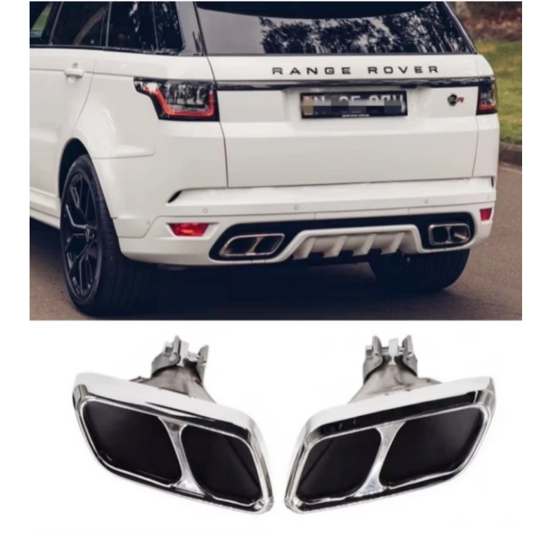 Ponta de escape para carro, silenciador de tubo de escape em aço inoxidável 304 para Range Rover 2018-2020, com kit de carroceria
