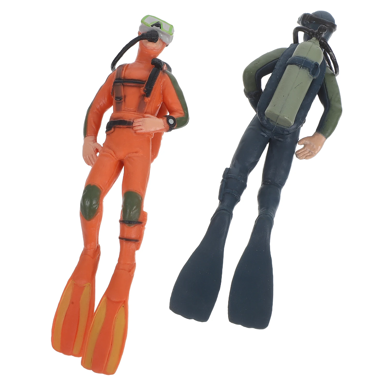 

4 Pcs Simulation Diver's Ornament Fish Tank Figurines Decorations Sea Underwater Miniature Tuna