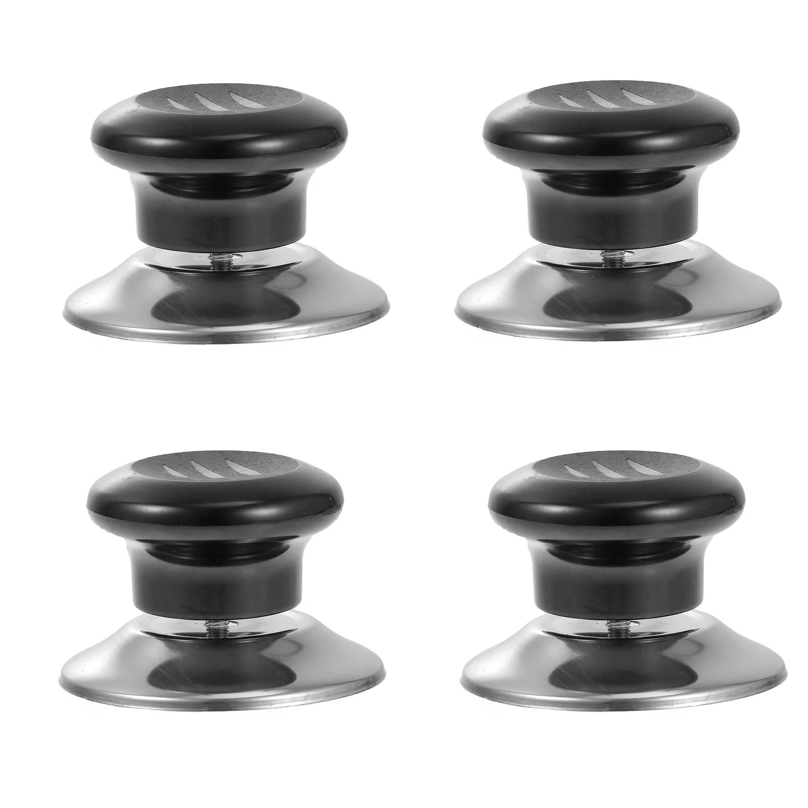 

4pcs Pot Lid Handles Replacement Knobs Universal Fit For Cookware Black Nonslip Kitchen Gadgets Practical Pot Cover
