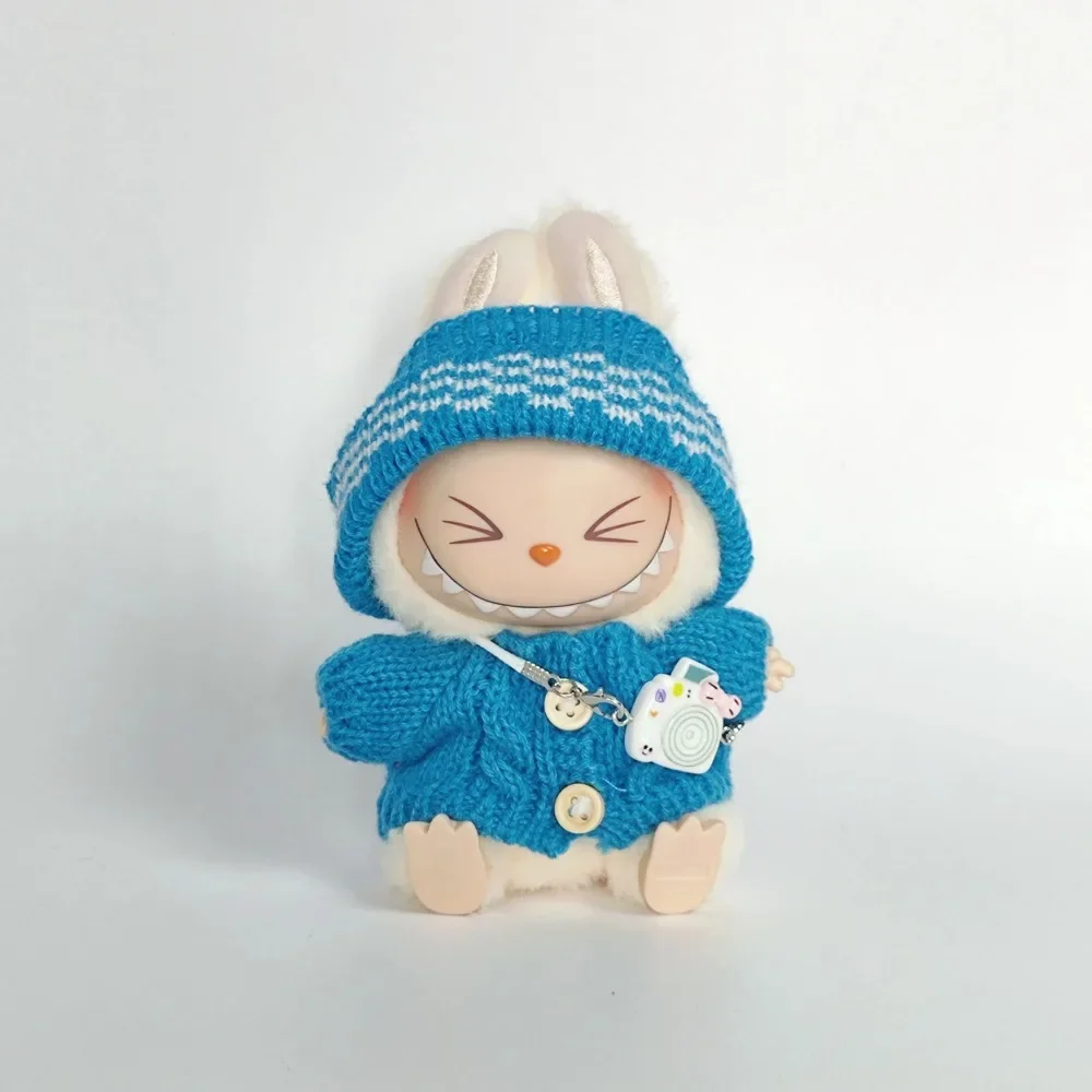 ل 17 سنتيمتر أفخم Labubu II دمى موضة صغيرة OOTD لطيف بذلة فستان مجموعة الملابس الزي دمى اكسسوارات الملابس هدية