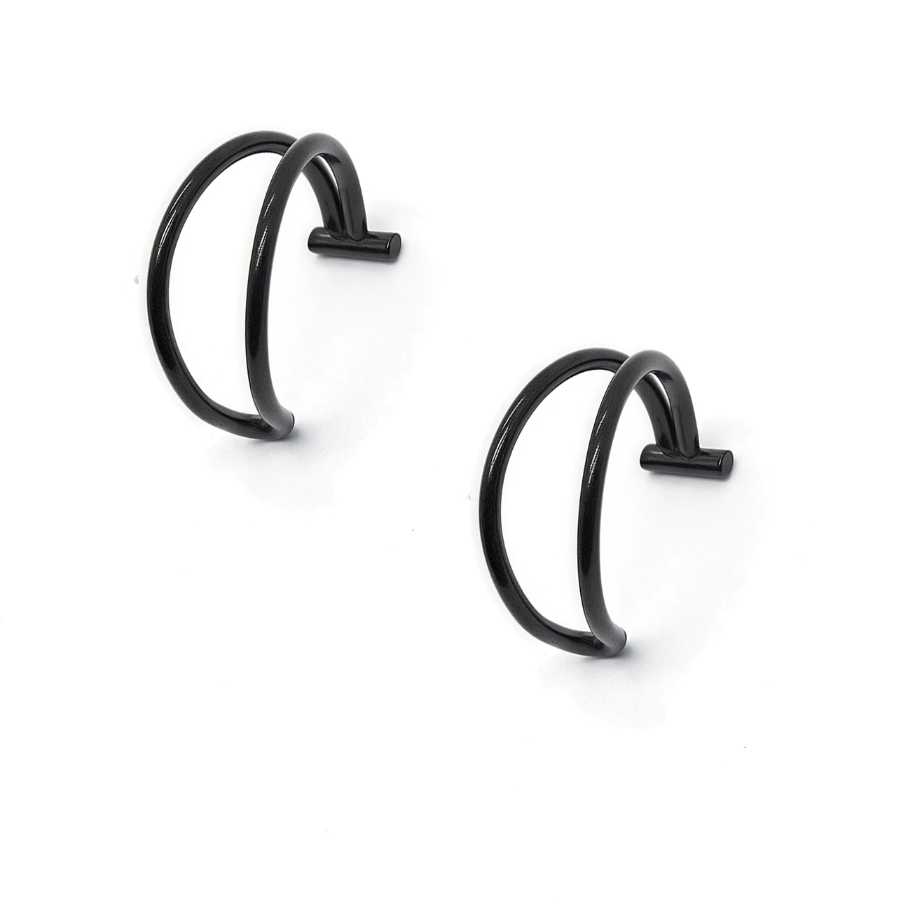 2PCS Trendy 10mm Edelstahl Punk Clip auf Gefälschte Piercing Nase Wrap Lippen Ringe Unisex Nase Ring Frauen männer Tusk Körper Schmuck