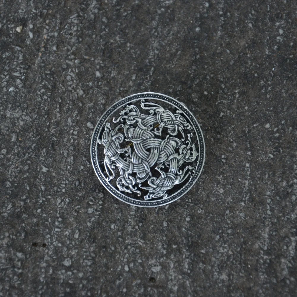 الحنين 1 قطعة القوطي القرون الوسطى الثلاثي التنين الثالوث رمز السويدية الاسكندنافية نورس فايكنغ بروش للرجال ملابس حريمي دبوس