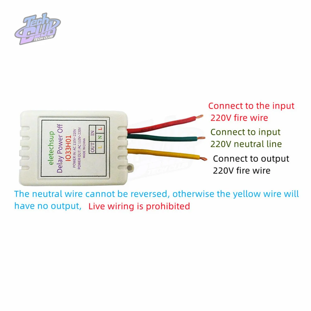 1-480Min Timer Relay Adjustable Disconnect Delay Controller AC 110V 220V Power ON Delay OFF Power Supply for Home Appliance