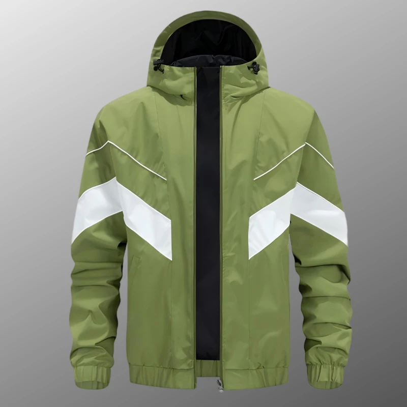

EU Size Men‘s Lightweight Hooded Casual Jacket Spring Autumn Outdoor Fashion Coat Zipper Windbreaker Jacket Outwear