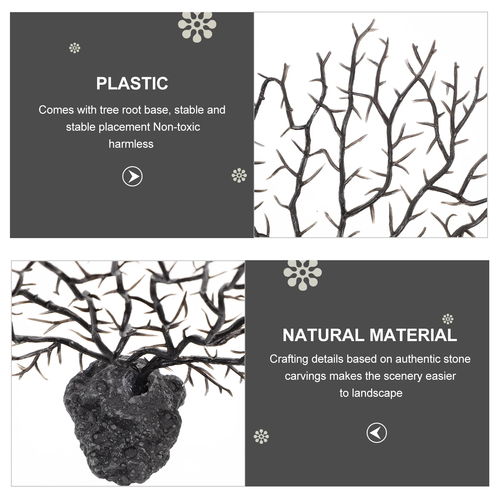 

Simulated Iron Tree Ornaments Fish Tank Aquarium Plants Decorations Accessories Lifelike Tree Vivid Fake Coral Underwater Plants