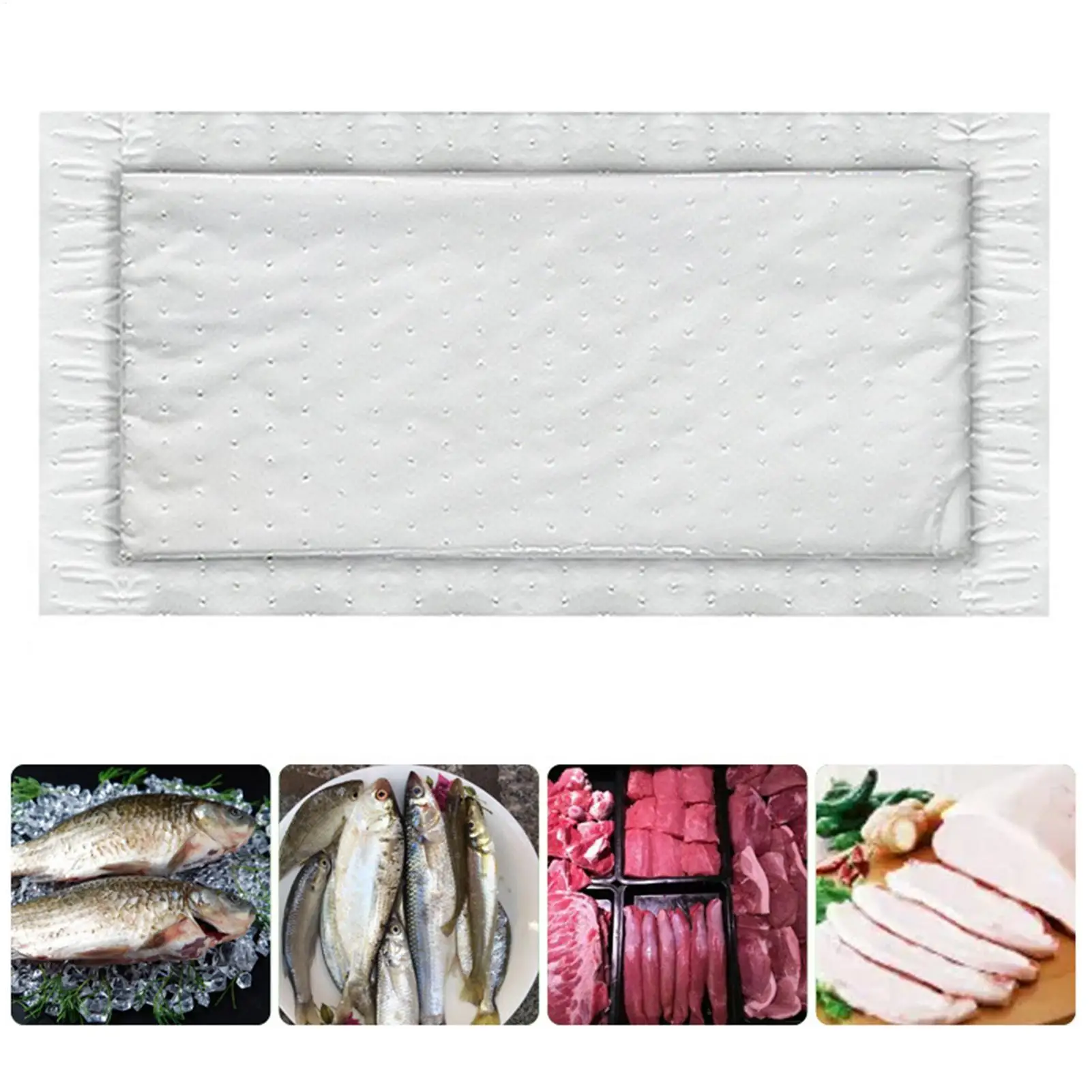 New 100PCS Meat Absorbent Pads Kitchen Paper Hygienic Kitchen Supplies For Keeping Packaging Dry Clean for Meat, Fish Dri-Lock