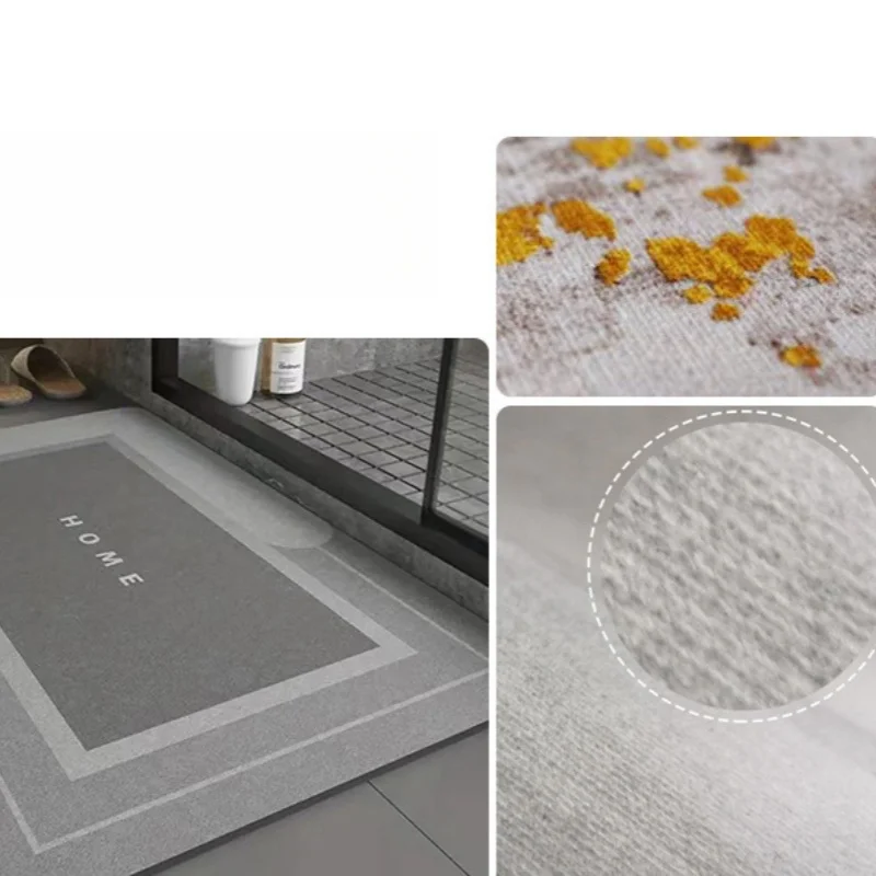 1pc 40*60cm Super Absorbent Floor Mat For Bathroom Non Slip, Fast Drying Soft, Carpet Shower Tub Outdoor Doormat