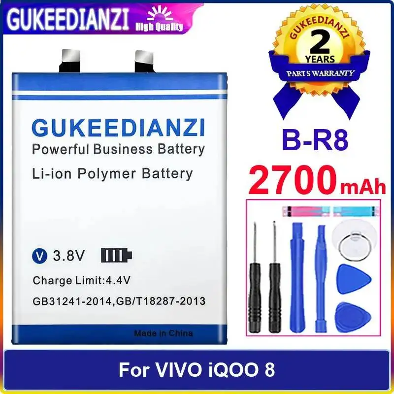 

B-R8 Mobile Phone Battery Long Lasting High-Capacity 2700Mah For Vivo Iqoo 8
