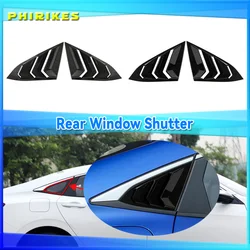 For Honda Civic 10th Gen 2016-2021 Sedan Rear Side Window Louvers Air Vent Scoop Shades Cover Trim Blinds Carbon Car Accessories