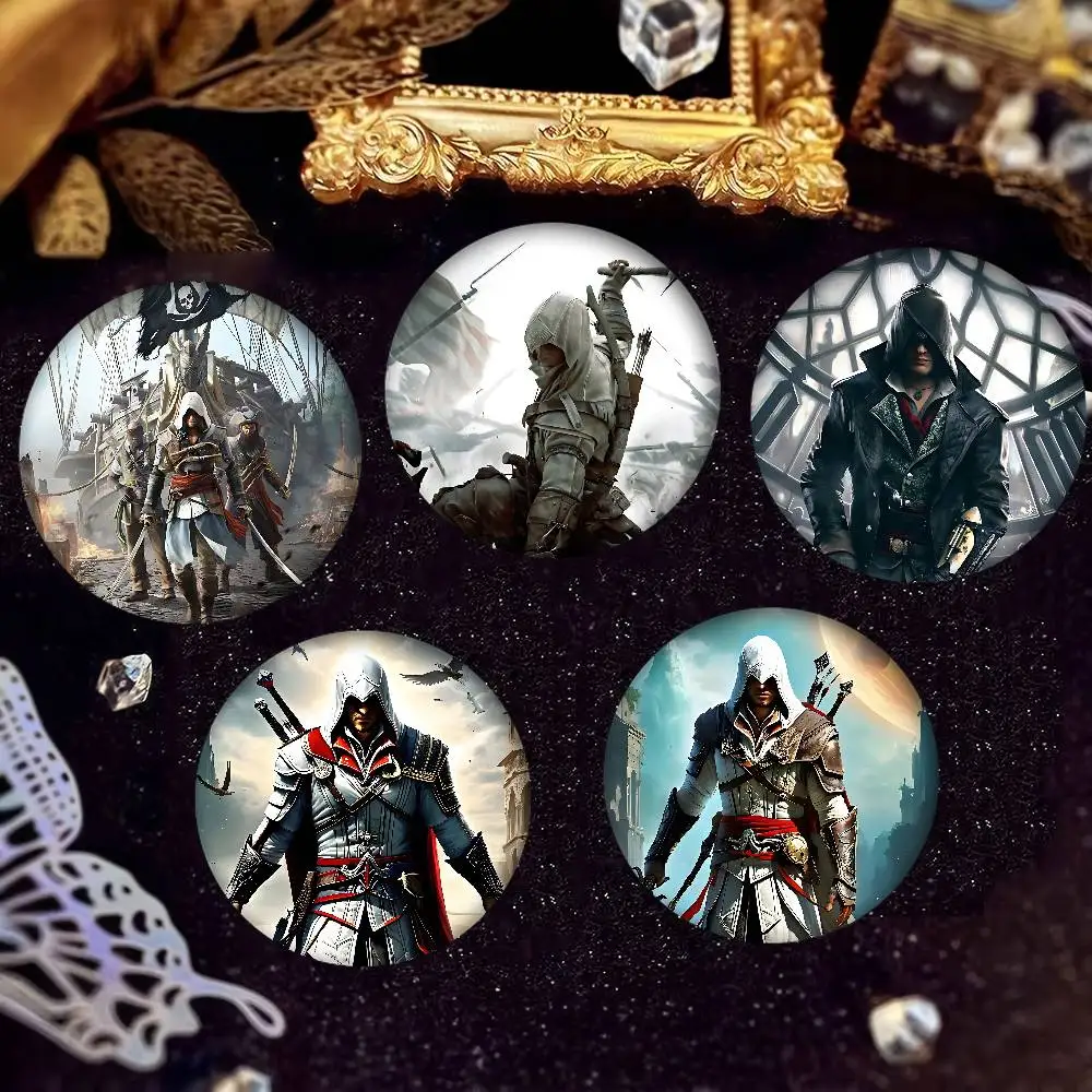 لعبة قاتل S العقيدة دبابيس الإبداعية مضحك جولة المفاجئة في بروش شارة ظهره قبعة اكسسوارات مجوهرات هدايا لصديق #1