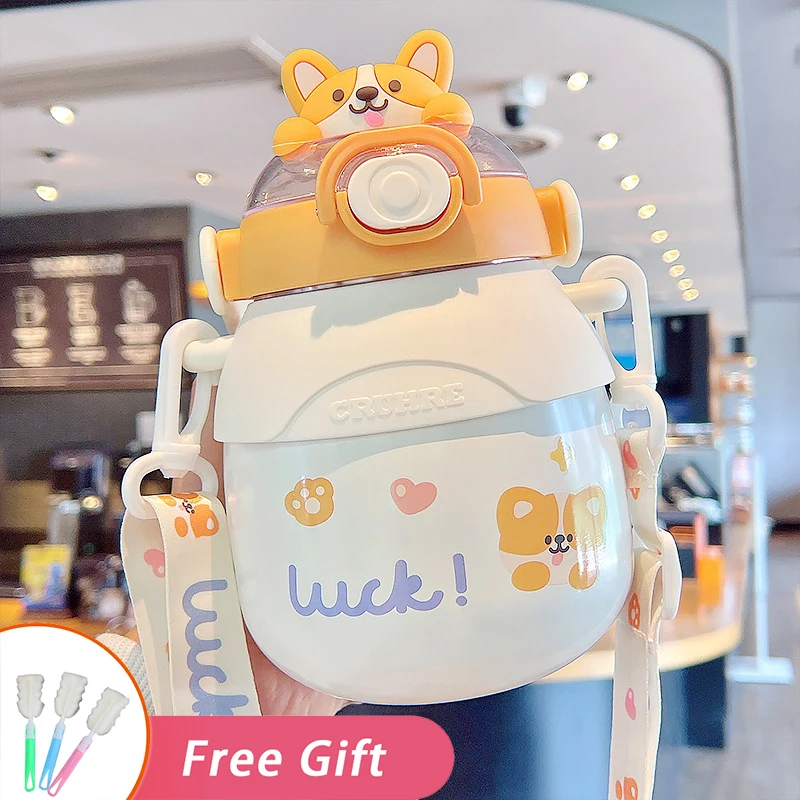 

Large Capacity Insulation Cup Outdoor Kawaii Kid Tumbler Cute Water Bottle For Girl Portable Straw Thermos Cartoon Vacuum Flasks