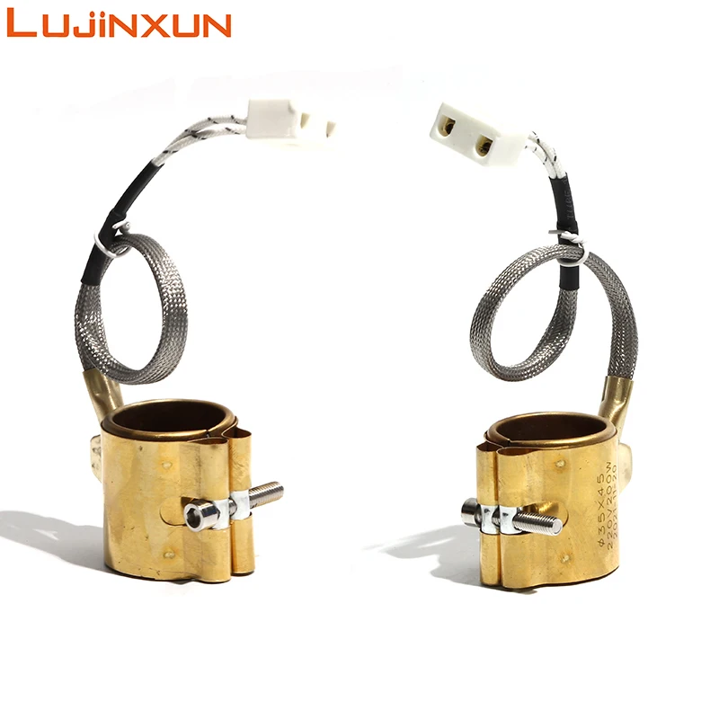 LUJINXUN مغلق بالكامل النحاس التدفئة حلقة حقن صب آلة فوهة قالب الهواء سخان الفرقة الكهربائية 220 فولت قبول مخصص