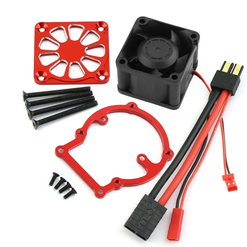 007RC  Metal 3483 Motor Heat Sink Cooling Fan Motor Radiator 3476 3477 For TRAXXAS Sledge 1/8 RC Car Upgrade Parts