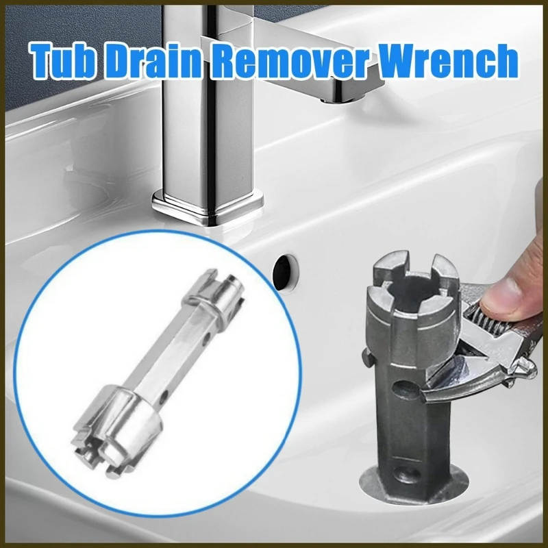 Tub Drain Remover Wrench, Use To Install And Remove Most Bath And Shower Drains And Closet Spuds Square Plastic Toilet Seat Nuts