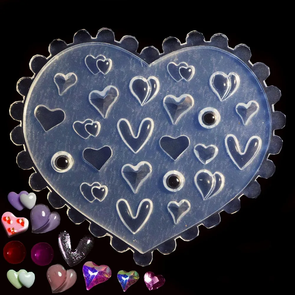 SNASAN Flügel Schleife Blumen Mond Stern Silikonform für Schönheit Nail Art DIY handgemachtes Werkzeug kleine Perlen Polymer Clay Form