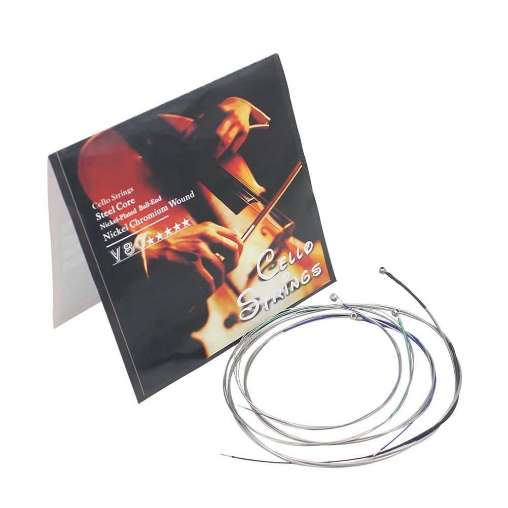 

1 Set Professional Cello Strings Cello Accessories Steel Wire String Cello Supplies for Professional Use (Silver)