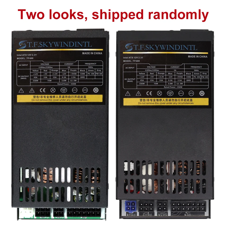 T.F.SKYWINDINTL Flex PC PSU 400W Small 1U Power Supply Rated 350W
