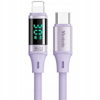 MCDODO CABLE WITH USB-C LIGHTNING 36 IN 1M TO IPHONE 14 PURPLE