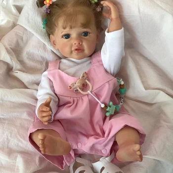 55CM Bebe Reborn Babies Princess Betty Full Body Silicone Waterproof Toddler Girl Doll Realistic 3D Skin Visible Venis Boneca