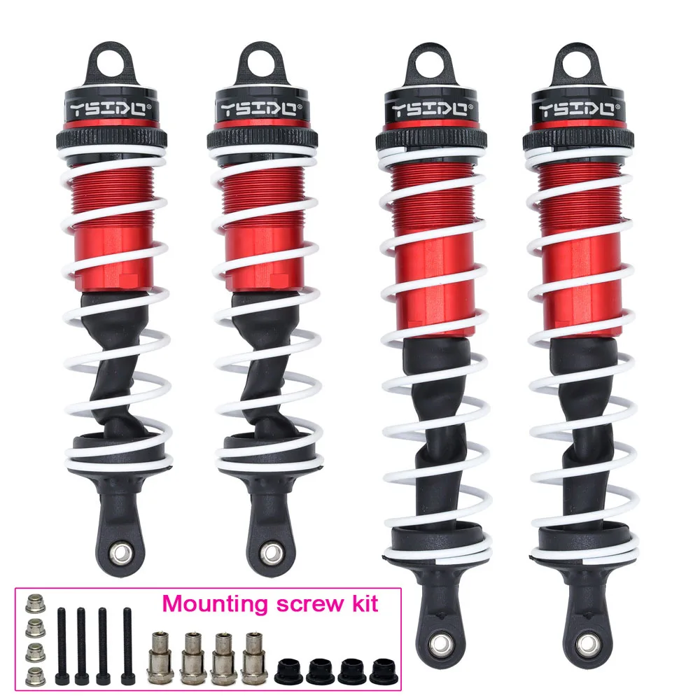 YSIDO Stoßdämpfer-Dämpferaufhängung 120 mm vorne 140 mm hinten für 1/8 1/7 JLB HSP EM Racing DHK HPI Redcat LRP ZD Racing Hongnor – Detail 7
