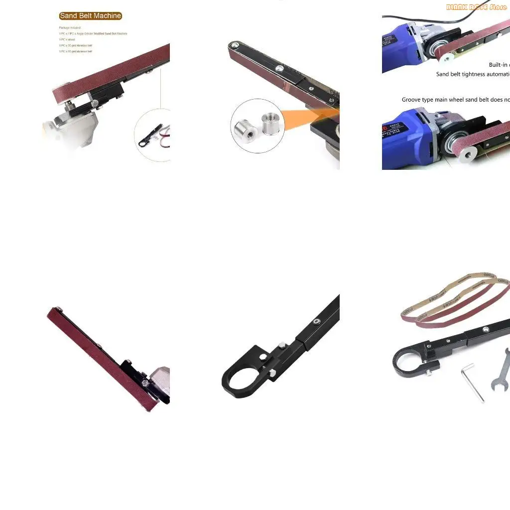 K1AE Air Belt Sander Grinder Modified Sand Belt Machine Not Easy to Break More Stable Aluminum-Alloy Bracket Sand Belt