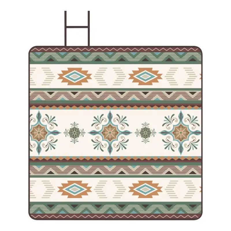 Picnic Mats Outdoor Waterproof Picnic Sheet Waterproof Sandproof 78x78inch Portable Bohemian Grass Lawn Accessories For Lake