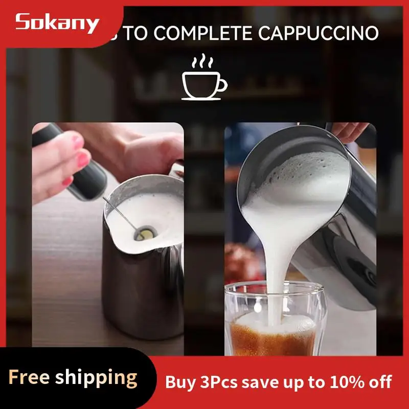 HIM-Milk Frother Wand Drink Mixer Handheld Frother Electric Whisk, Mini Blender And Electric Mixer Coffee Frother