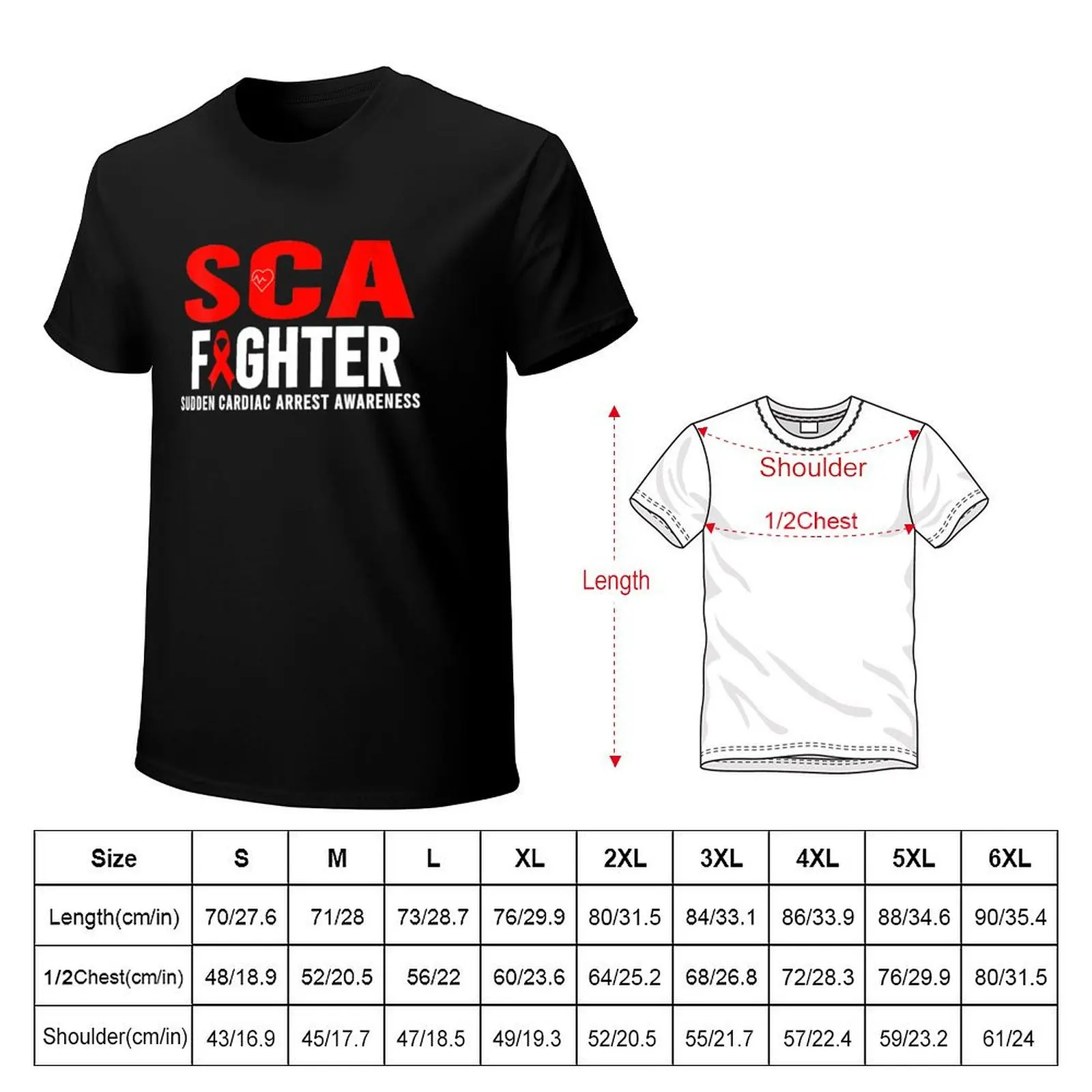 Womens SCA Awareness Fighter - Sudden Cardiac Arrest Awareness T-Shirt UV Sun Protection Tee Shirt