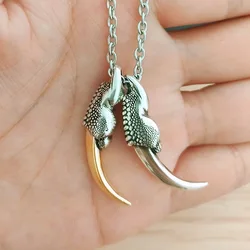 Dragon Claw Pendant Retro Ethnic Punk Beast Claw Necklace Personality Men's Bike Riding Party Leisure Jewelry Accessories