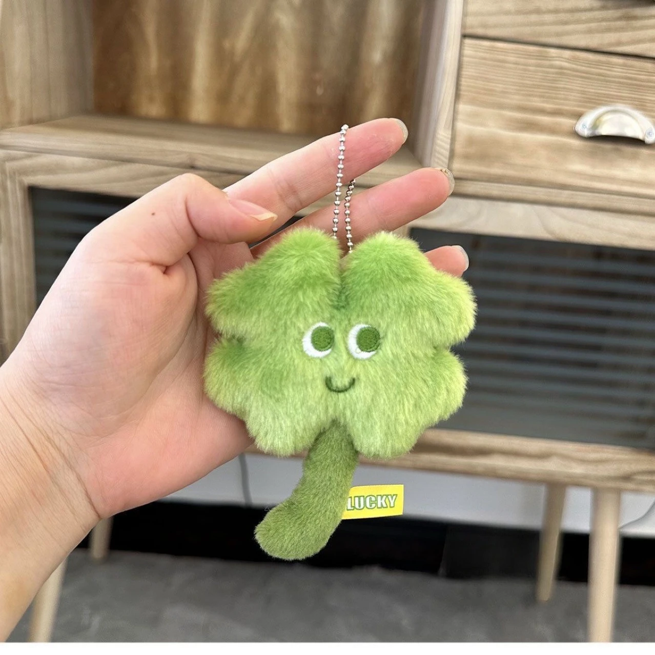 Lucky Grass Pendant Furry Backpack Pendant Decorative Items Keychain Decoration Student Madam Gift
