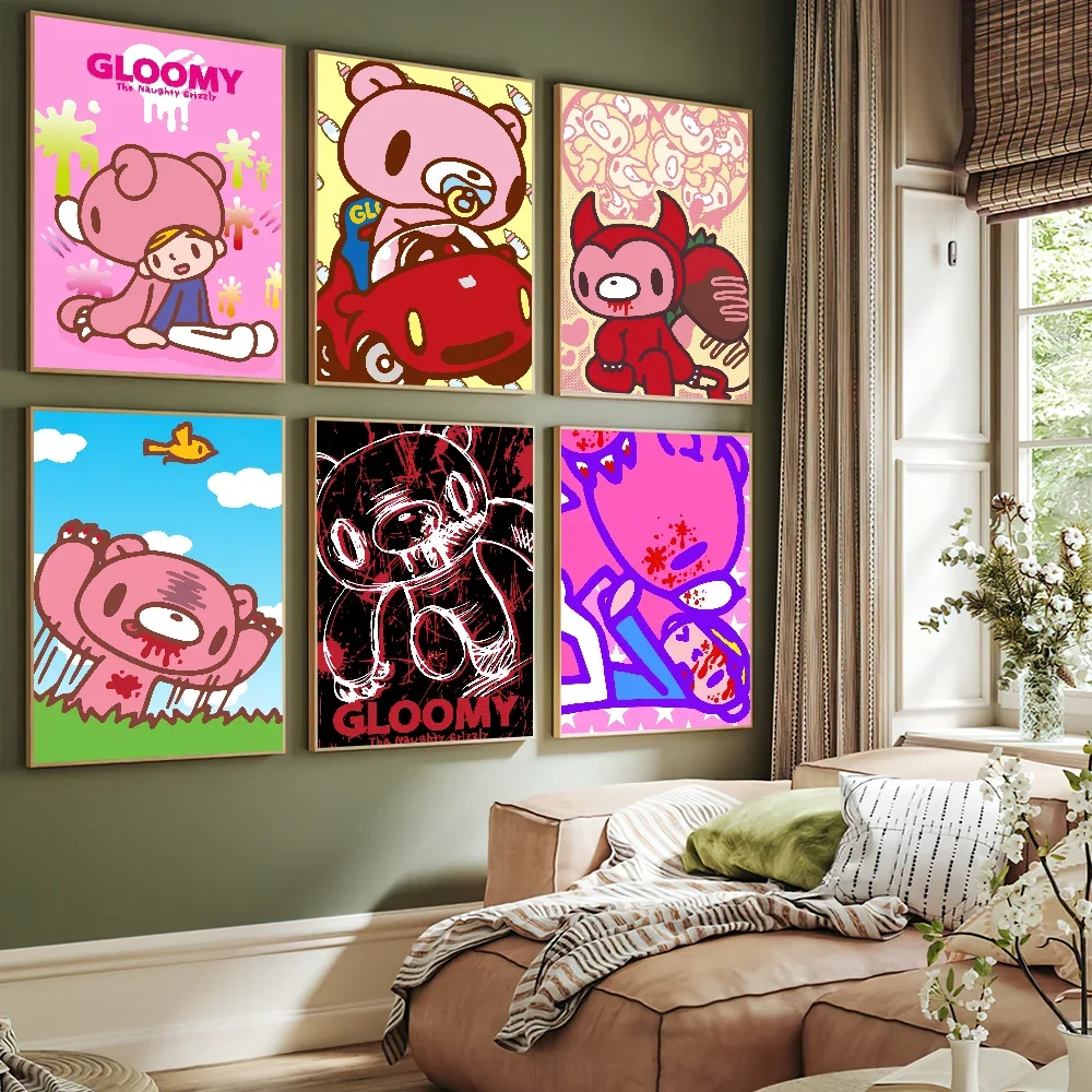 

Fashion G-Gloomy Bear Cute Poster Prints Wall Sticker Bedroom Living Office Home Room Decoration Painting Self Adhesive