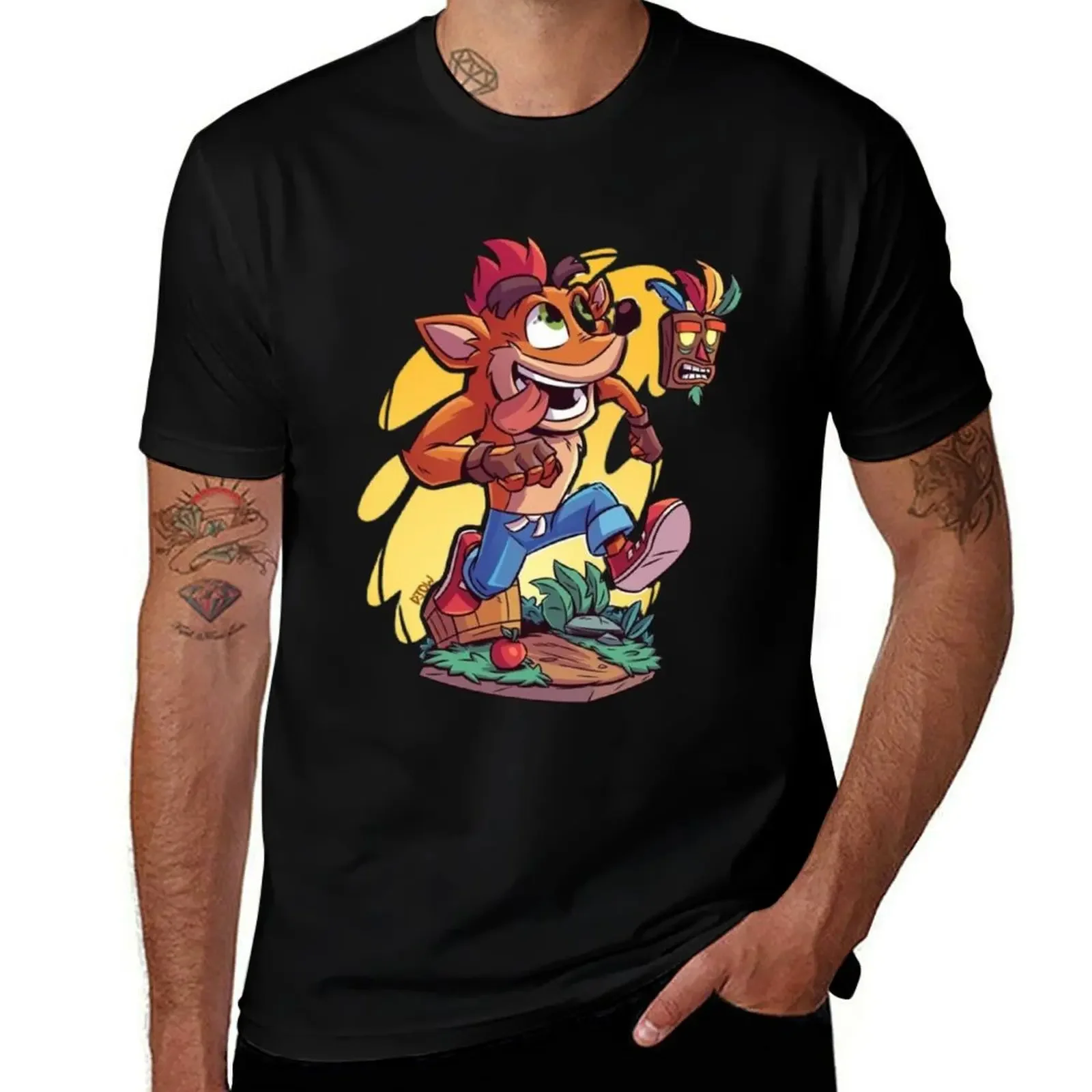 Crash and the assistant genie T-Shirt tees tshirts personalised men t shirts high quality