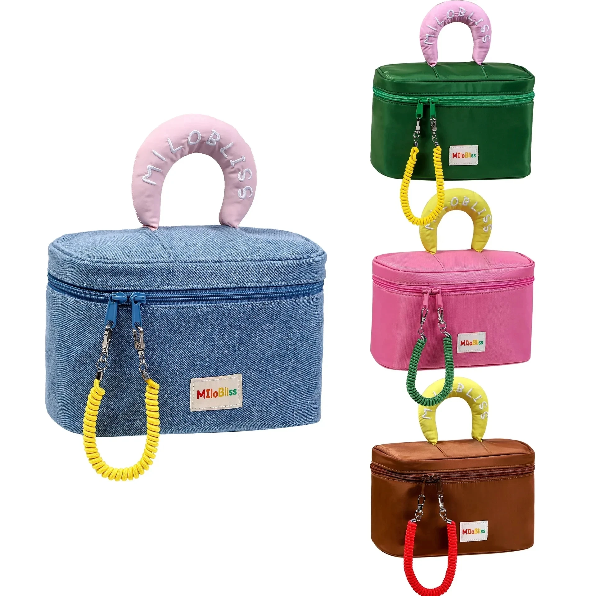 Travel Waterproof Large Capacity Multi-Layer Design Hand-Held Makeup Bag Tagi  New Style Color Collision Design Bag