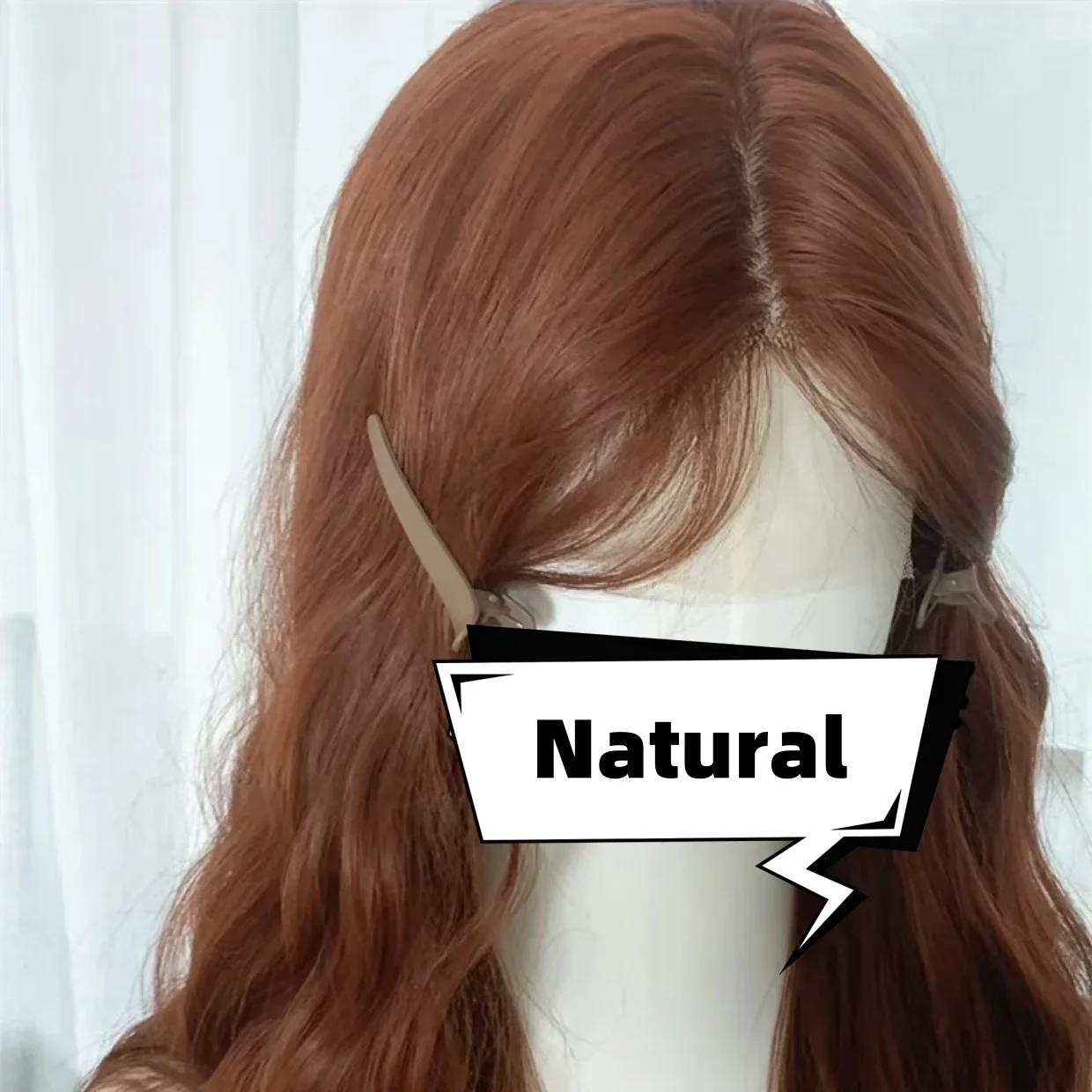 Ashely wigs lace  front wig for women caramel reddish brown Korean headband wig long curly lolita wig for cosplay daily usen 가발