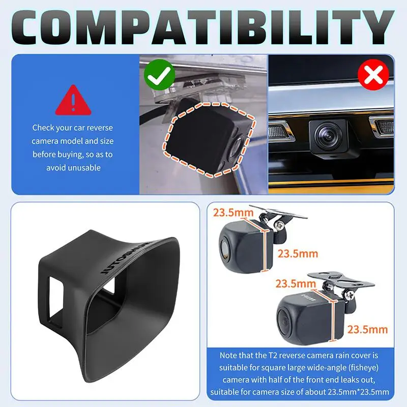 Car Backup Camera Rain Shield Silicone,Backup Camera For Car Anti-Rain Cover For Clear Reversing Image
