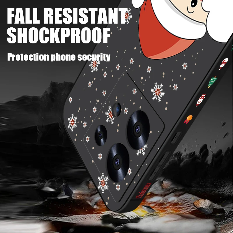 الكرتون سانتا كلوز عيد الميلاد الحبل الحال بالنسبة ل Xiaomi Redmi ملاحظة 14 برو 5G فوندا ريدمي نوت 13 12 11 برو 5 جرام بولي TPU غطاء سيليكون #4