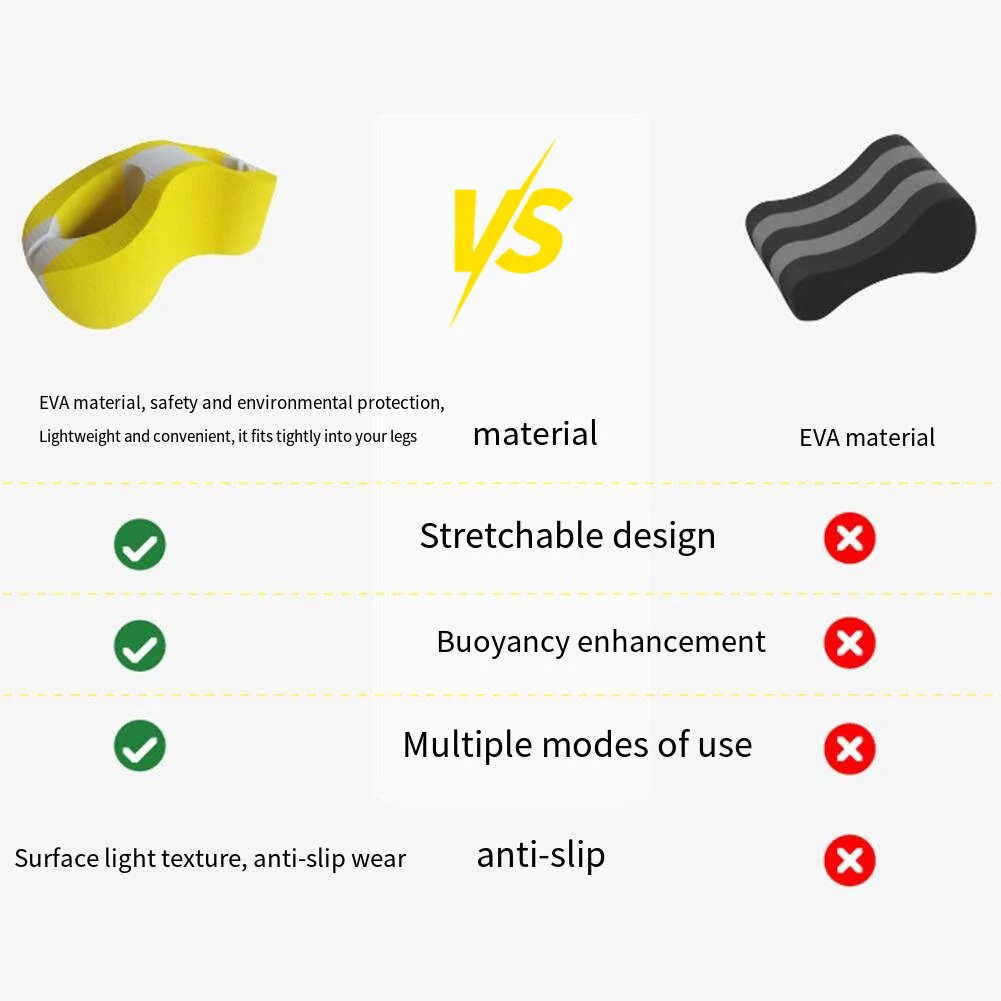 

Потяжной буй, поплавок для ног, плавающее плавательное тренировочное пособие из ЭВА, тренажер для плавания, доска для ног, бедер, поддержка для начинающих