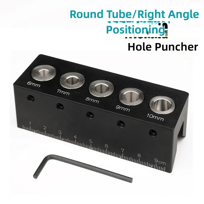 90 Degree Vertical Hole Punch Positioner Straight Log Tenon Drilling Tool Woodworking Auxiliary Locator for Precise Joint