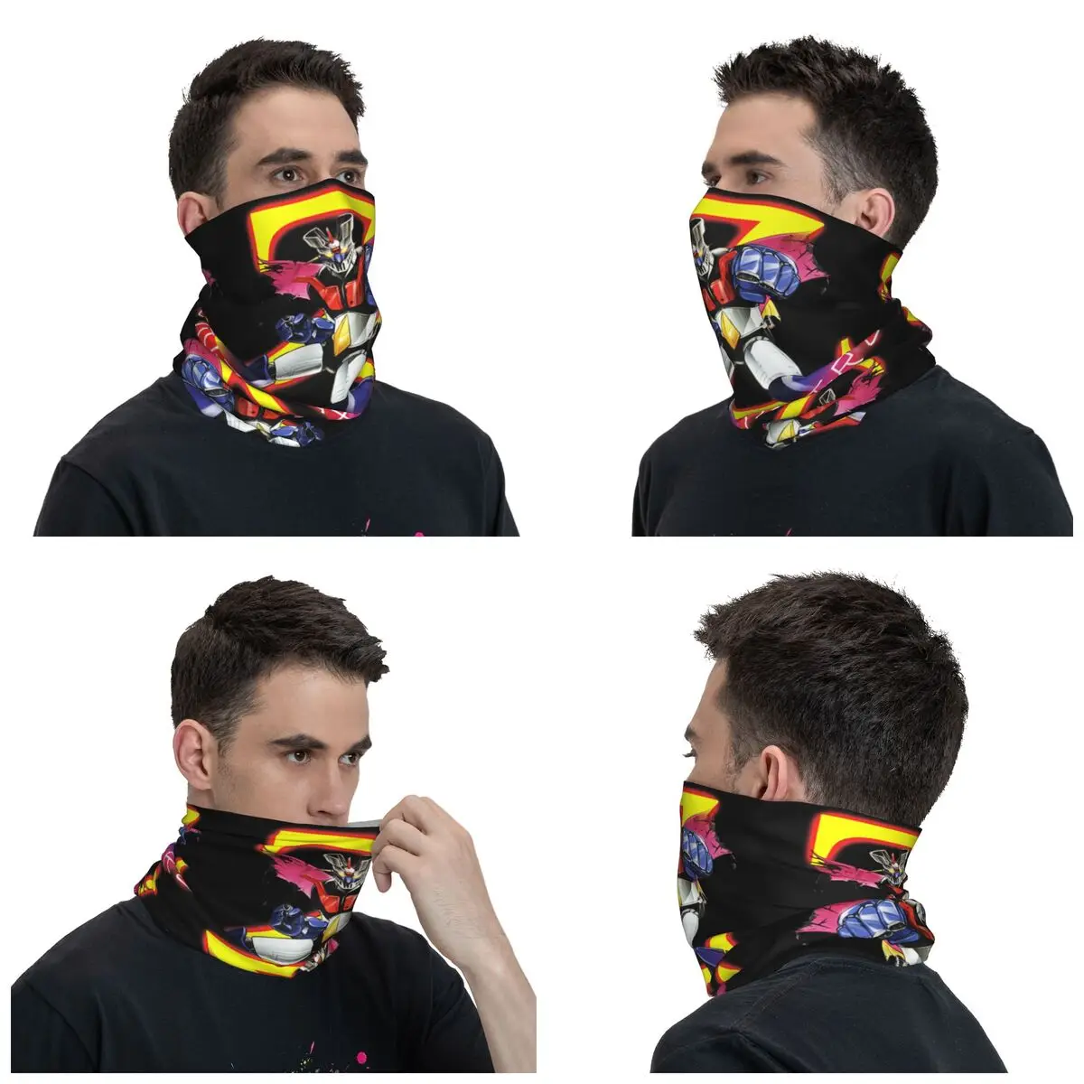 Mazinger Z Super Robot Bandana Neck Gaiter Printed Mask Scarf Multi-use Balaclava Fishing for Men Women Adult Winter