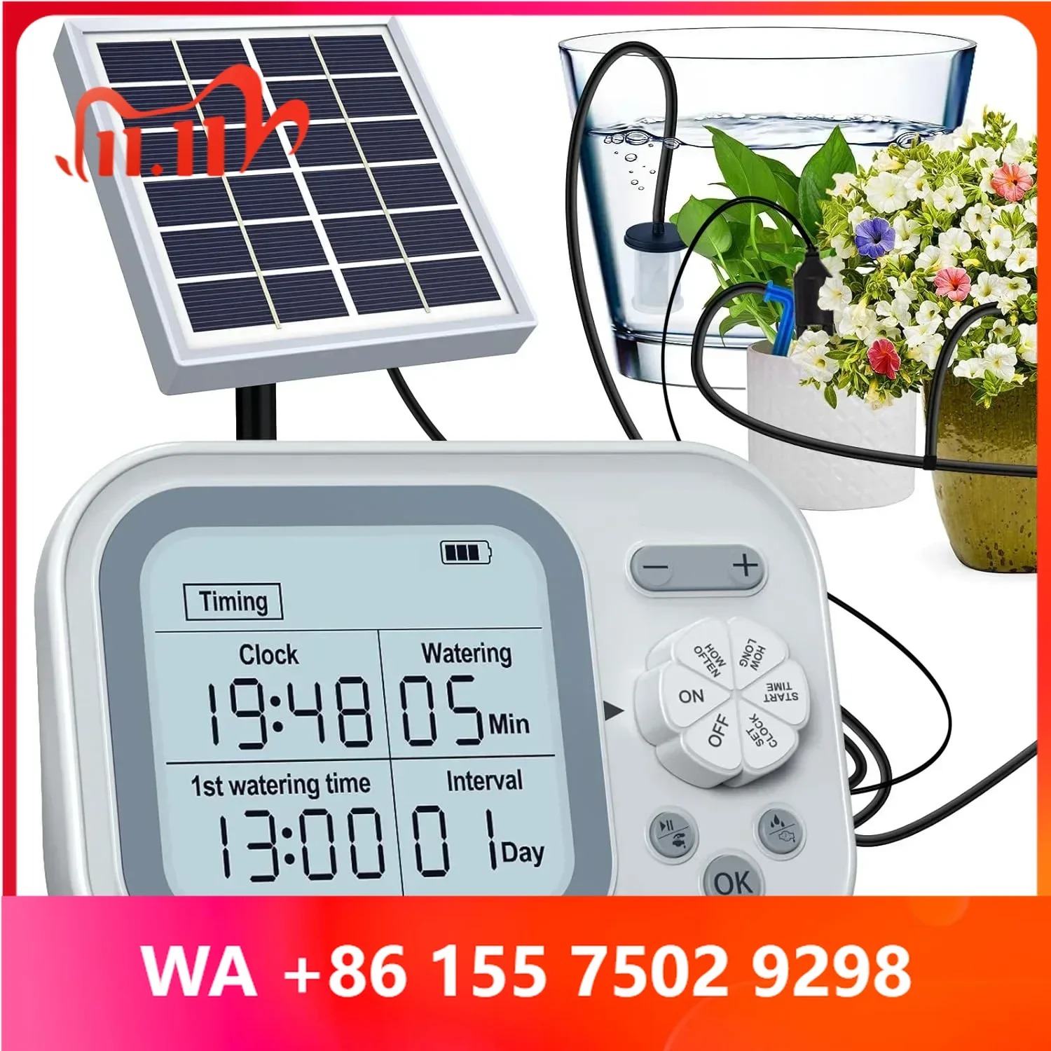 Automatic Irrigation System Plant Watering System Kit Smart Humidity Detection for the Balcony Plant Bed and Green Home