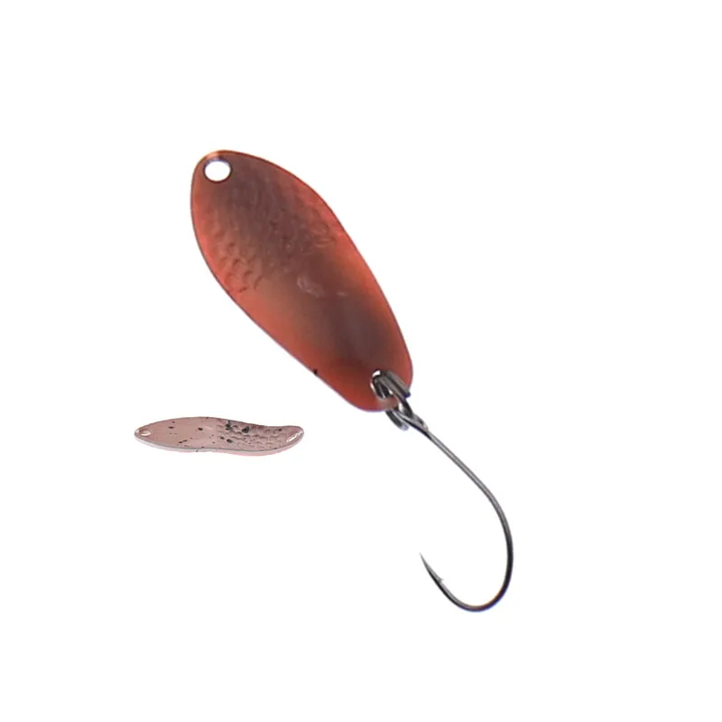 HISTOLURE Forellenköder, 2 g, 27 mm, Metall, Messing, Kupfer, bunt, Angeln, Mini-Löffel, Köder, Süßwasser-Stream-Gerät für Chub Barsch, Lachs
