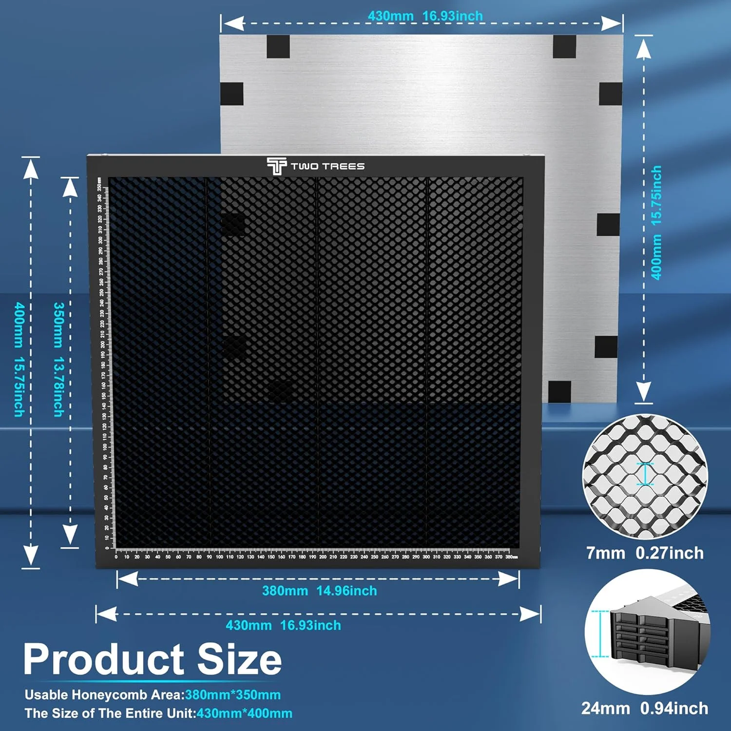 Laser Engraver Honeycomb Working Table Steel Panel Board Platform for TTS Laser Machine Clean Cutting Work 500x500mm