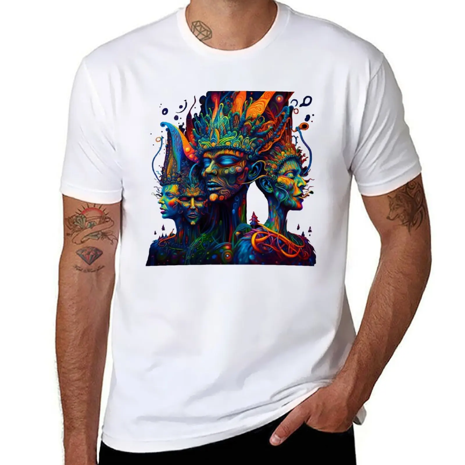 

Trippy DMT Elves T-Shirt t shirts for man cotton funny men t shirt cotton 100%