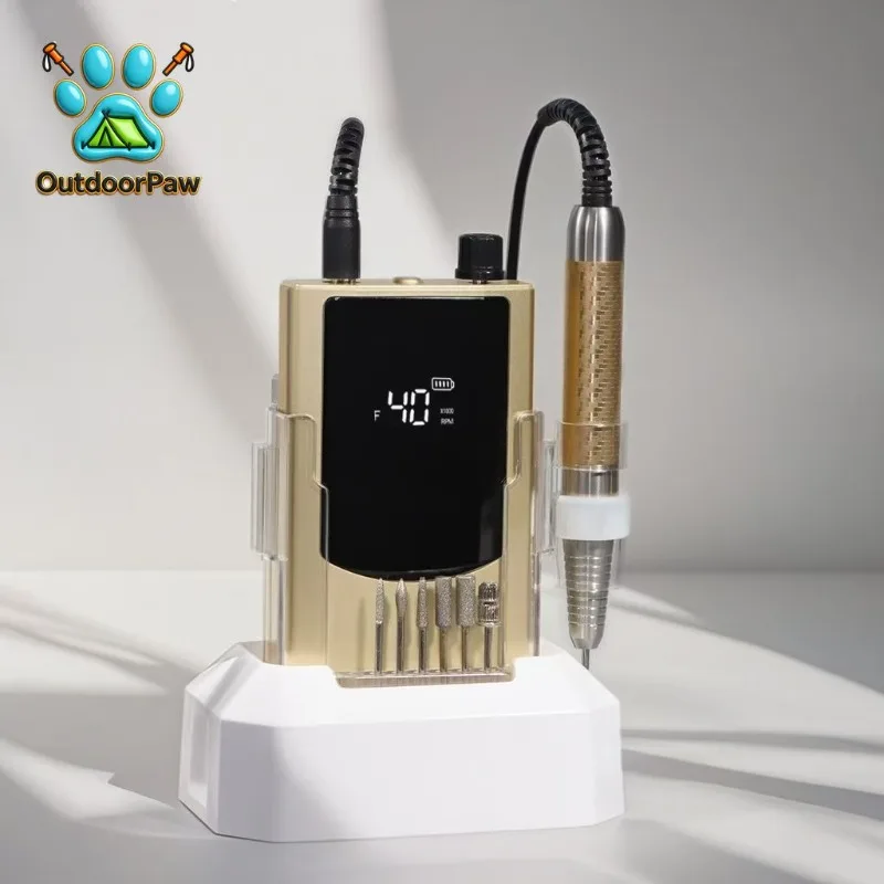 Portable Rechargeable 40000RPM Nail Drill Set Brushless Motor with E-File Steel and Metal Profesional Nail Drill Machine