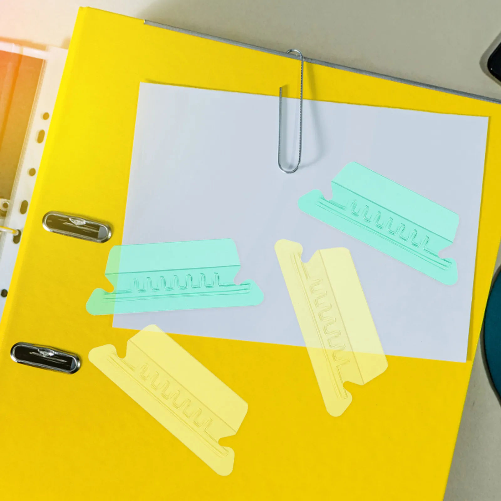 

20Pcs Labels Index Tabs Clear File Folder Classification Small Lightweight for Office Document Organizer Binder Hanging Folders